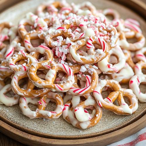 Candy Cane Chocolate Pretzels