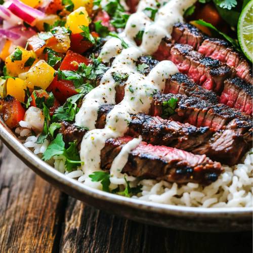 Cilantro Lime Steak Bowls