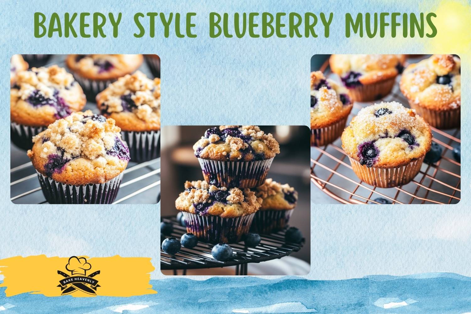 bakery style blueberry muffins