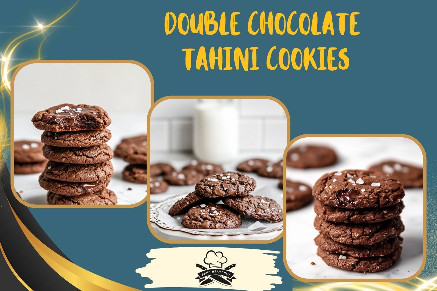 double chocolate tahini cookies