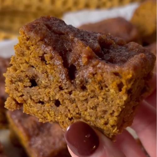 Soft & Chewy Pumpkin Snickerdoodle Blondies (Easy Fall Dessert Recipe)