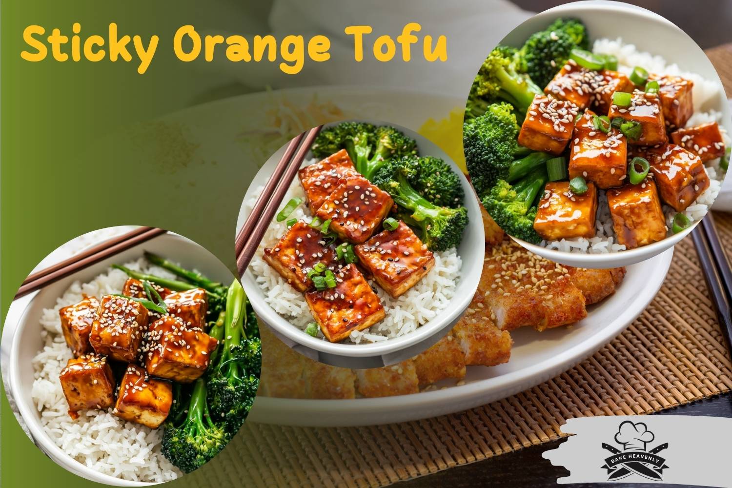 sticky orange tofu