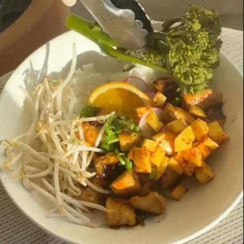 Sticky Orange Tofu Bowl Crispy, Sweet & Savory Vegan Dinner