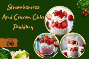 strawberries and cream chia pudding