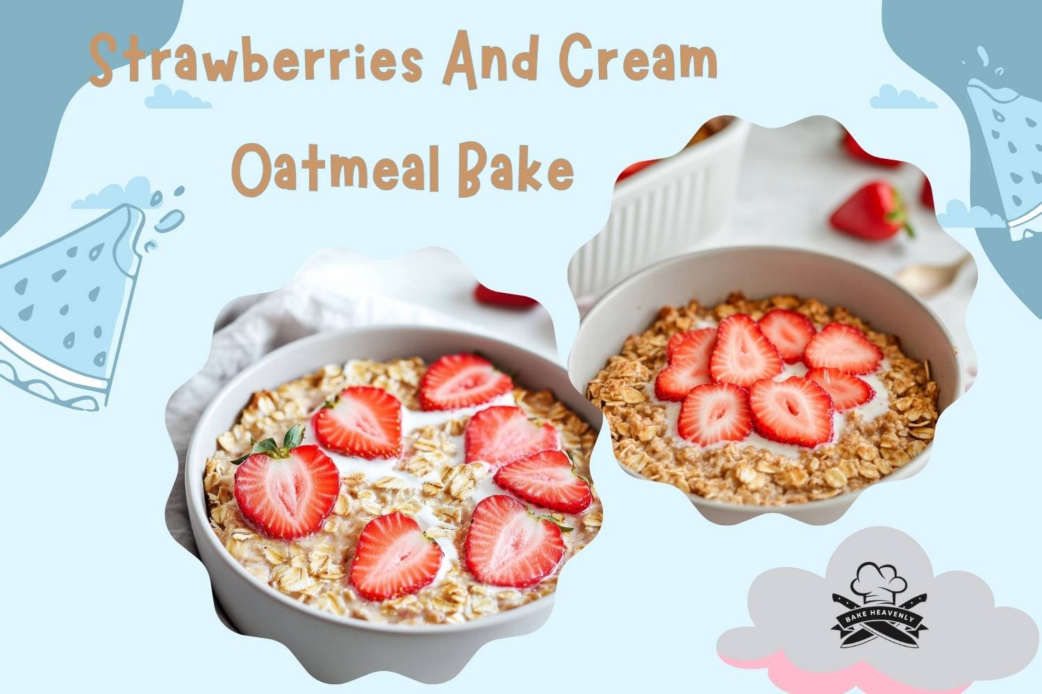 strawberries and cream oatmeal bake