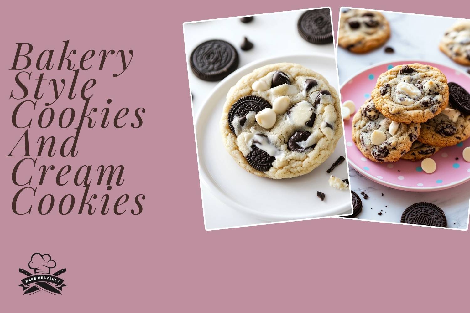 bakery style cookies and cream cookies