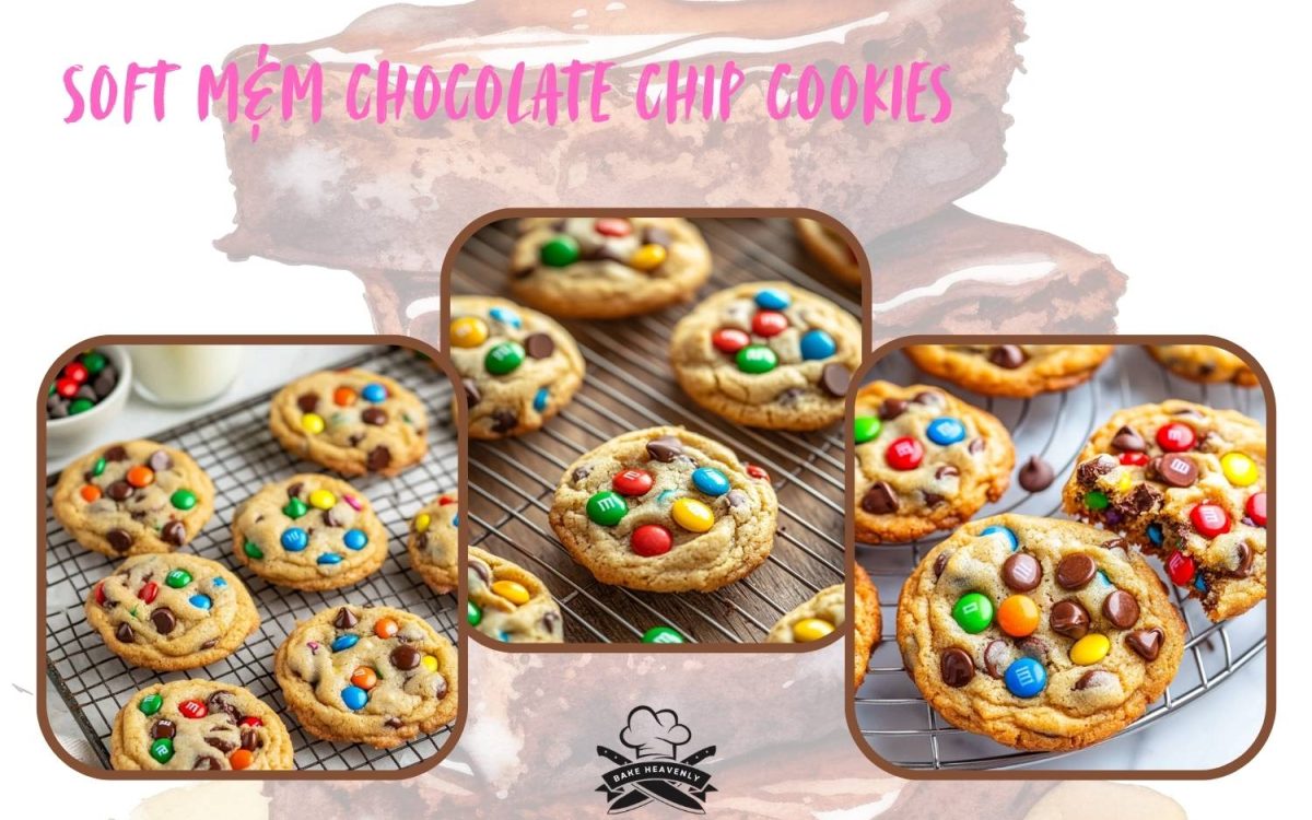 soft m&m chocolate chip cookies