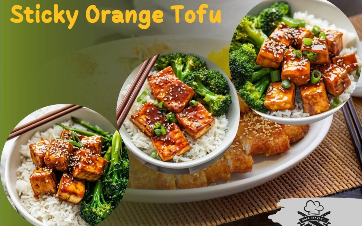 sticky orange tofu