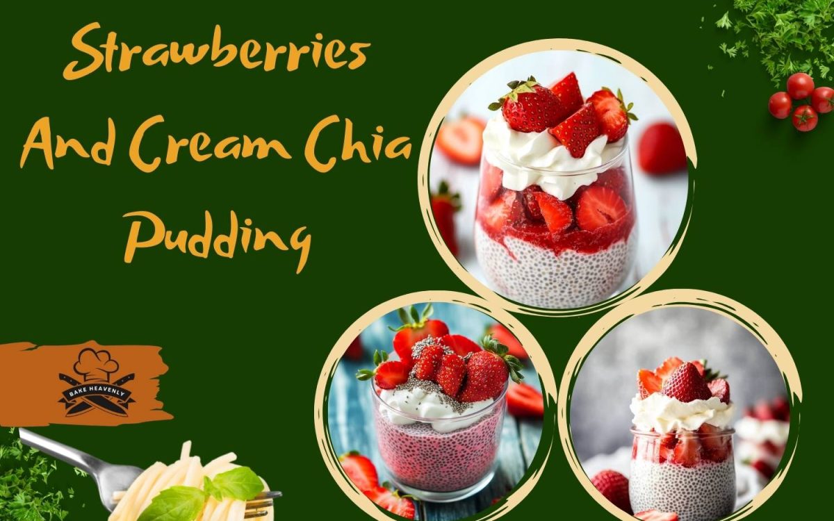 strawberries and cream chia pudding