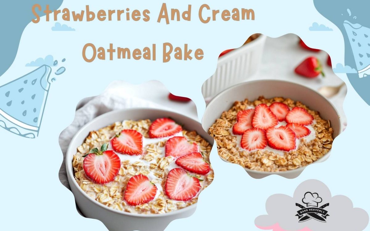 strawberries and cream oatmeal bake